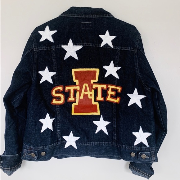 Tops - Handcrafted Iowa State Jean Jacket